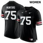 Women's Ohio State Buckeyes #75 Thayer Munford Black Nike NCAA College Football Jersey Sport YCY2344LA